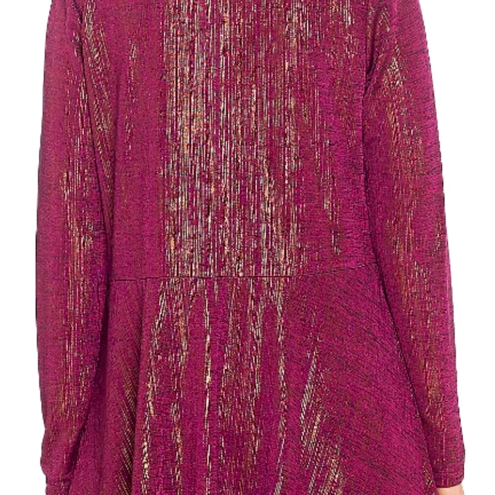 Susan Graver Deep Burgundy Cardigan and Top Set perfect condition 2x - Picture 2 of 11